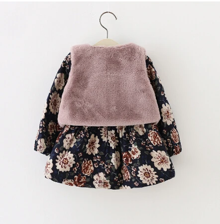 2019 г. Стильные осенне зимние комплекты одежды принцессы для маленьких девочек