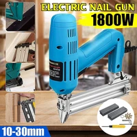 1800w 220v electric tacker stapler power tool furniture staple gun nail gun for frame carpentry construction woodworking tool