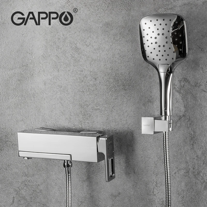 gappo shower faucets white wall bathroom mixer brass bathroom rainfall shower bathtub faucets waterfall shower faucet free global shipping