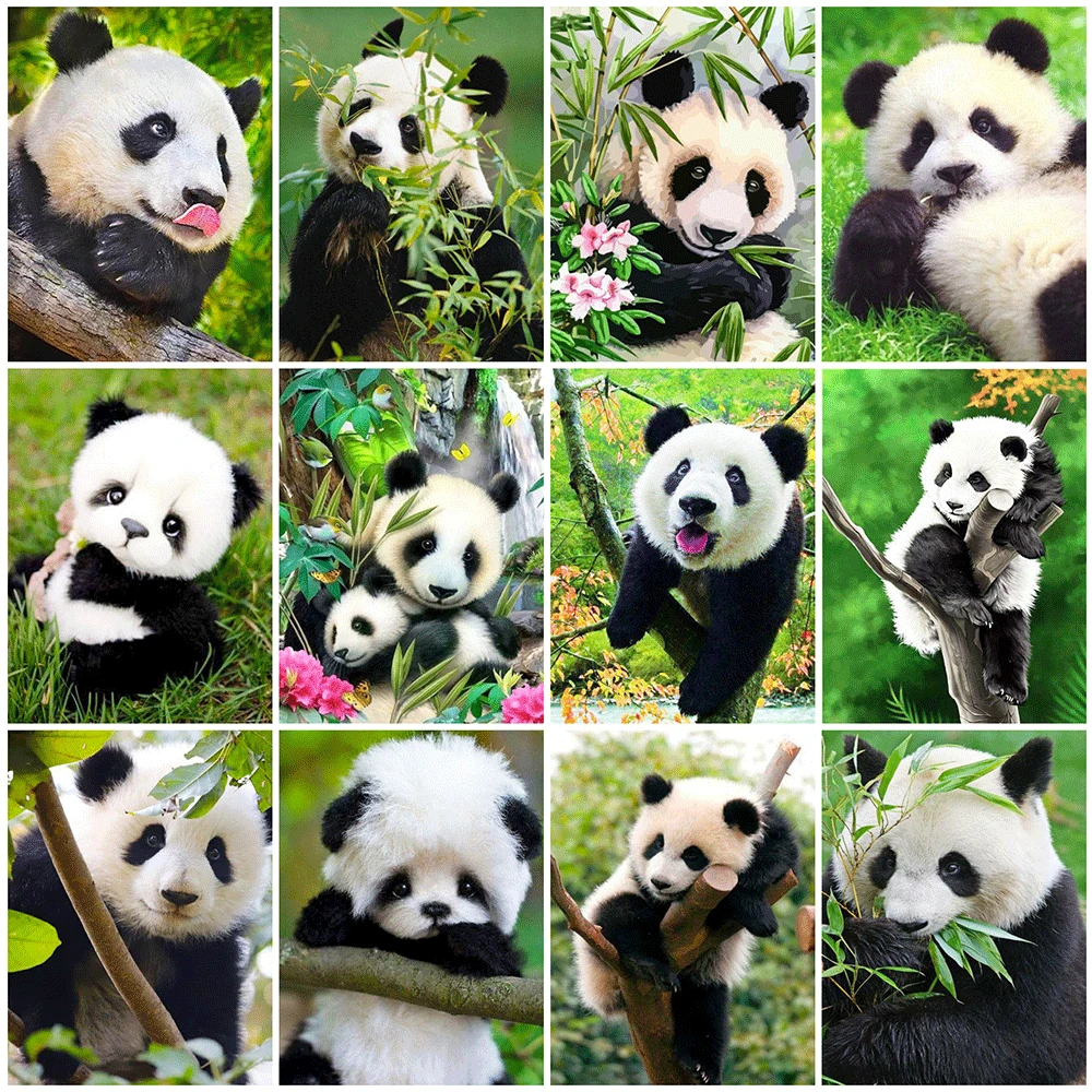 

Evershine Diamond Painting Panda 5D DIY Full Square Drill Animals Diamond Embroidery Cross Stitch Kit Home Decoration
