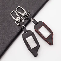 a91 carrying stylish leather key case cover for vehicle safety in two senses car alarm system russian version starline a91 fob