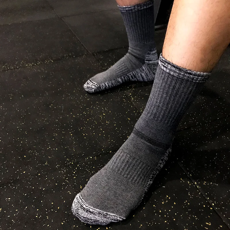 Мужские уличные альпинистские носки впитывающие влагу хлопковые уплотненные