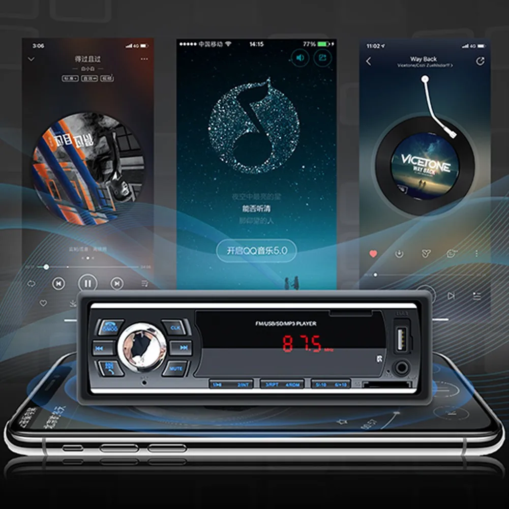 

SWM-6249 universal Car MP3 Multimedia display FM Radio Auto Radio Player FM1 FM2 FM3 bands TF SD card LED digital tube 188*58mm