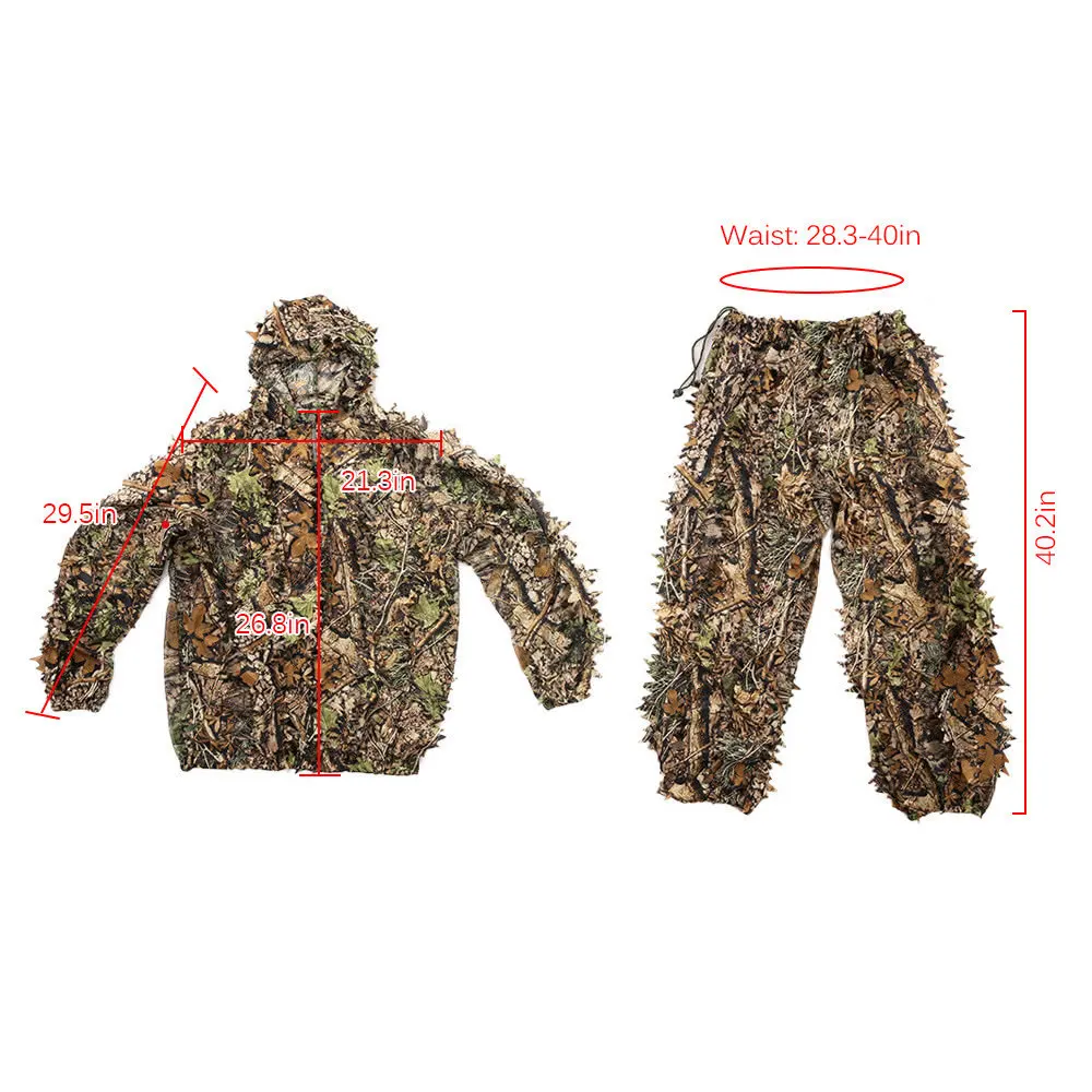Охотничий костюм для стрельбы одежда улицы многофункциональный Bionic Ghillie 3D