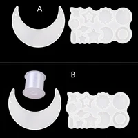 moon wind chimes epoxy resin mold hanging ornaments casting silicone mould diy crafts jewelry decorations casting tools