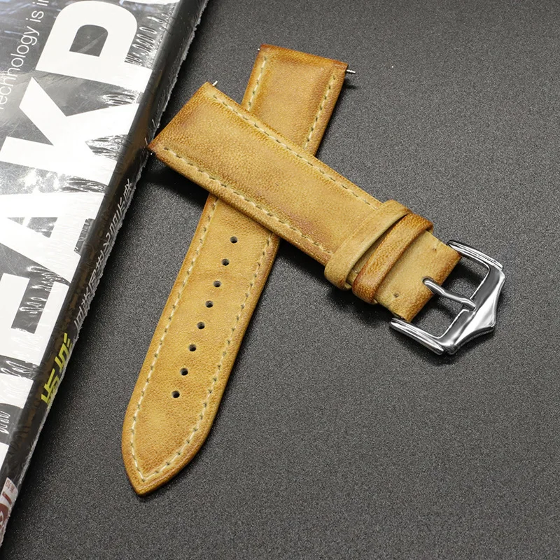 Watch Strap Leather Watch Band 20mm 22mm Watch Bracelet Strap on Men Women's  Smart Watch Replace Belt With Pin Clasp Buckle enlarge