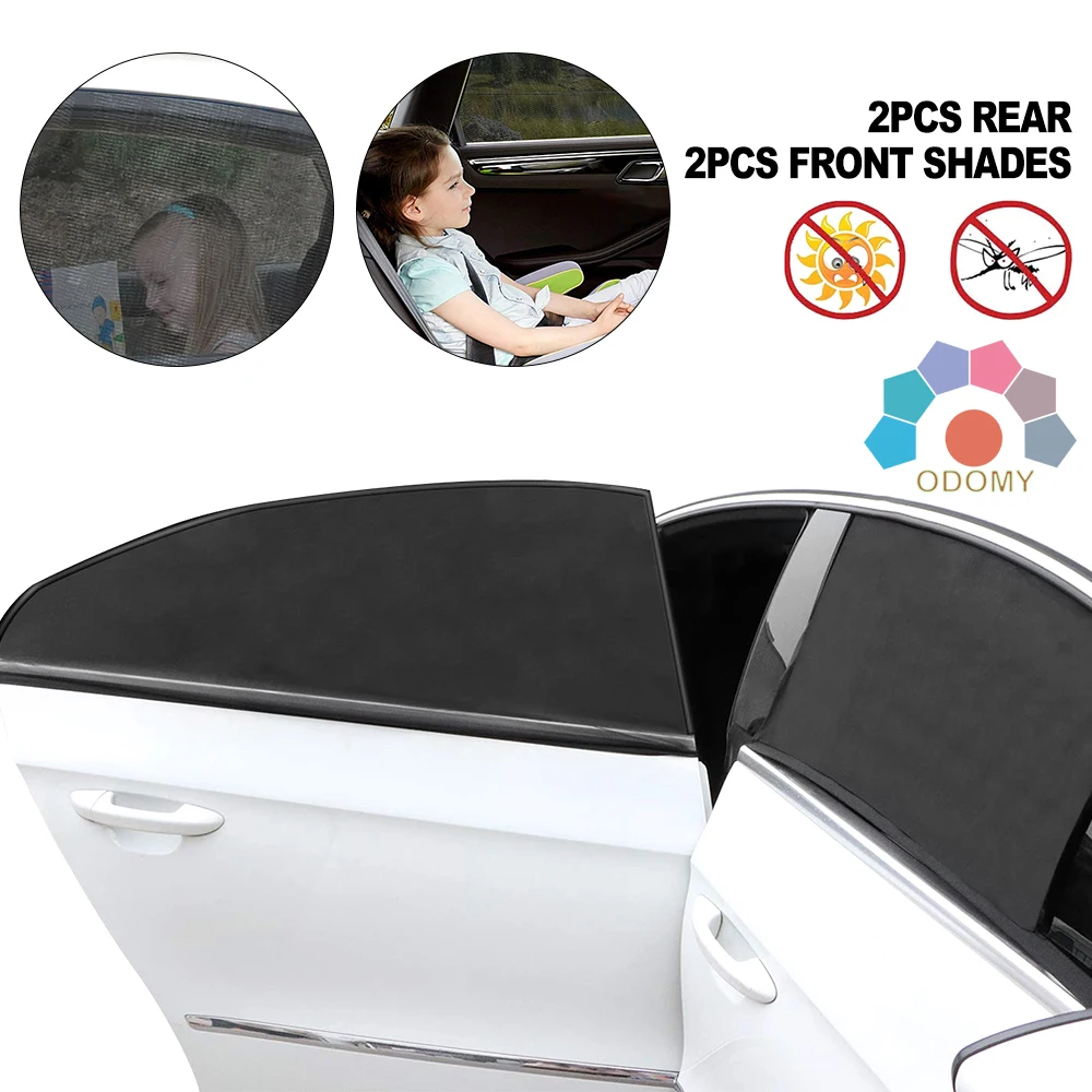 

4 pcs Summer UV Protection Car Front Rear Back Side Window Sun Shade Anti-mosquito Sunshade CAR WINDSHIELD SUNSHADES