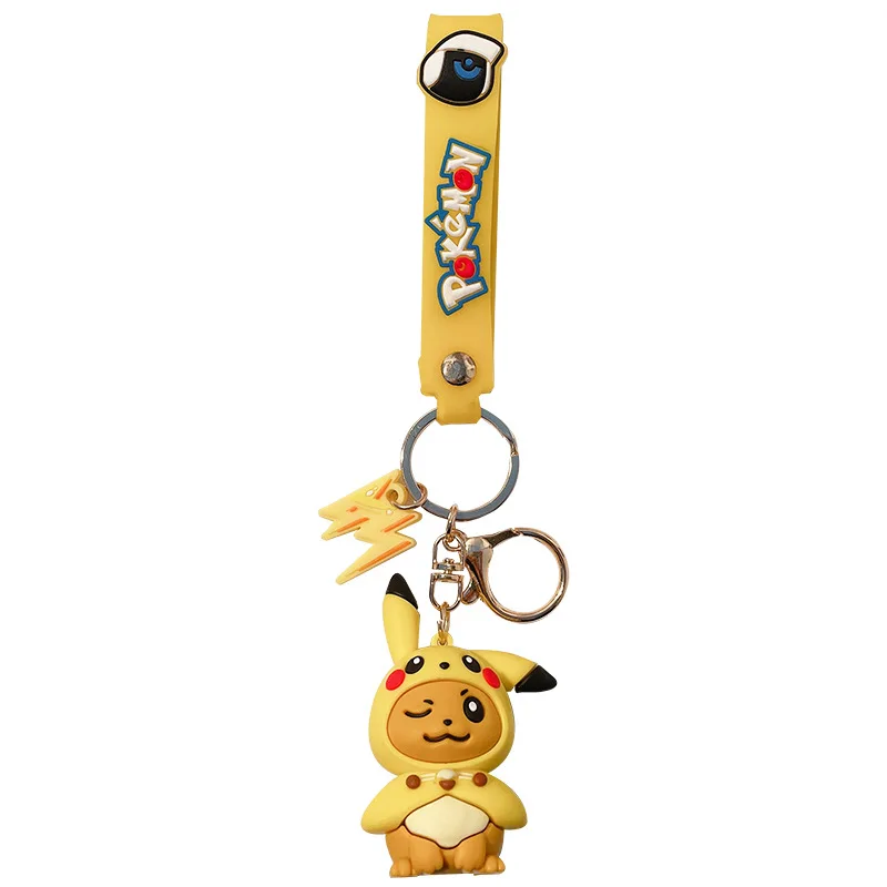 

Pokemon Keychain Cross Dress Fashion Bag Pendant Couple Accessories Pikachu Car Key Chain Kawaii Kids Toys Gift