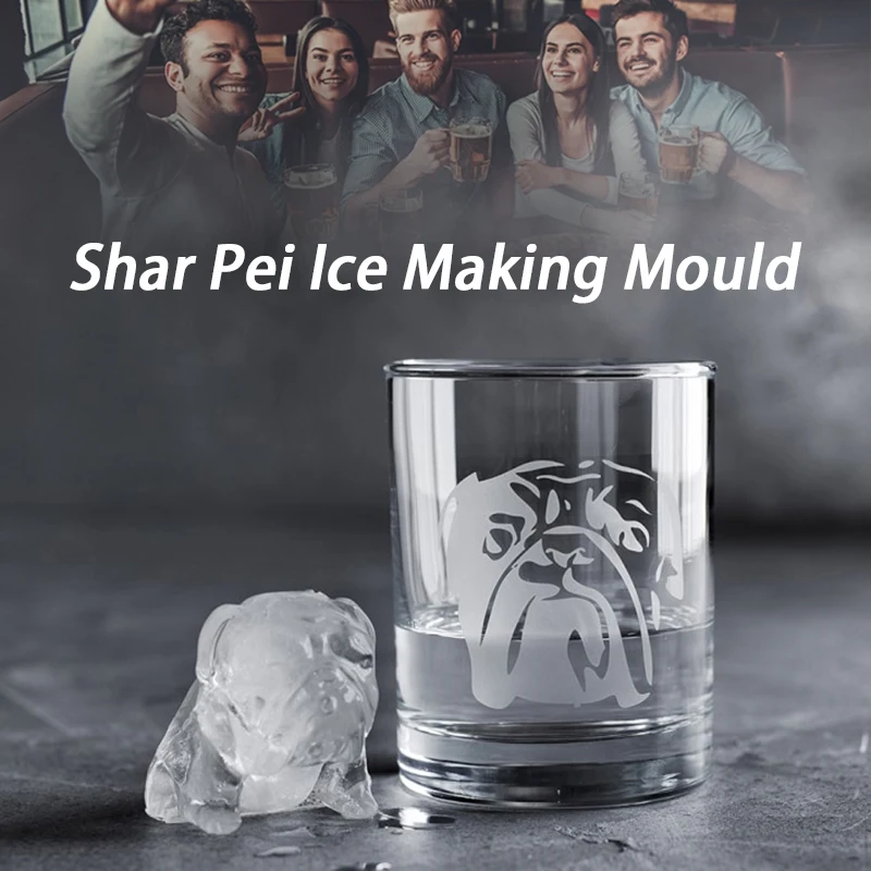 

Bulldog Ice Mold for Whiskey Spirits Liquor Cocktails Soda BPA Free DIY Creative Mold Home Bar Party Tool PR Sale