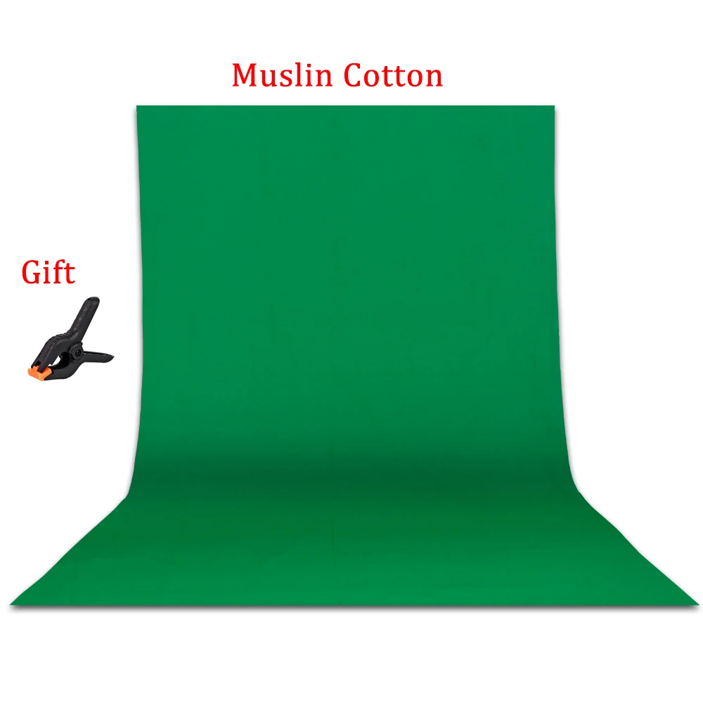 

Green Screen Photography Backdrops Chromakey Photo Background Smooth Muslin Professional Background Cloth For Photo Studio Video
