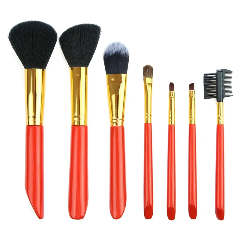 

2020 Makeup brushes sets cosmetics brush 7 bright color rose gold Spiral shank makeup brush unicorn screw makeup tools