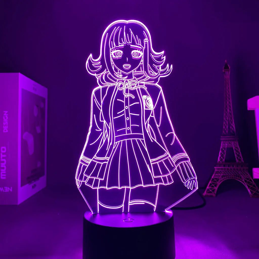

Аниме 3D лампа Danganronpa светодиодный ночсветильник Chiaki Nanami лампа для спальни Декор подарок для детей