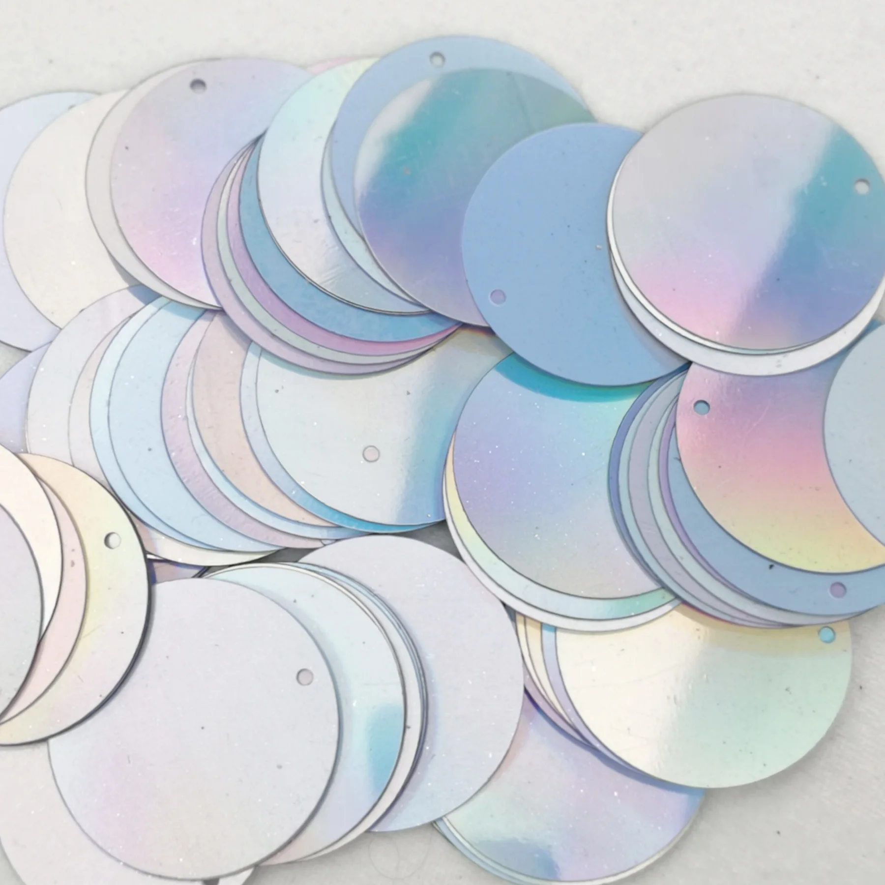

250g Flat Round loose Sequin Paillettes Silver Metallic Rainbow sequins for Embroidery Bridal Applique Arts Crafts Embellishment