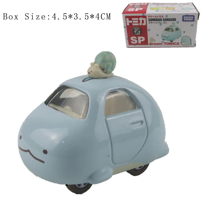 

Tarakatomy Anime Model Children Toys Cartoon Polar Bear Banana Cat Little Kappa Sumikkogurashi Tonkatsu Lizard Alloy Model Car