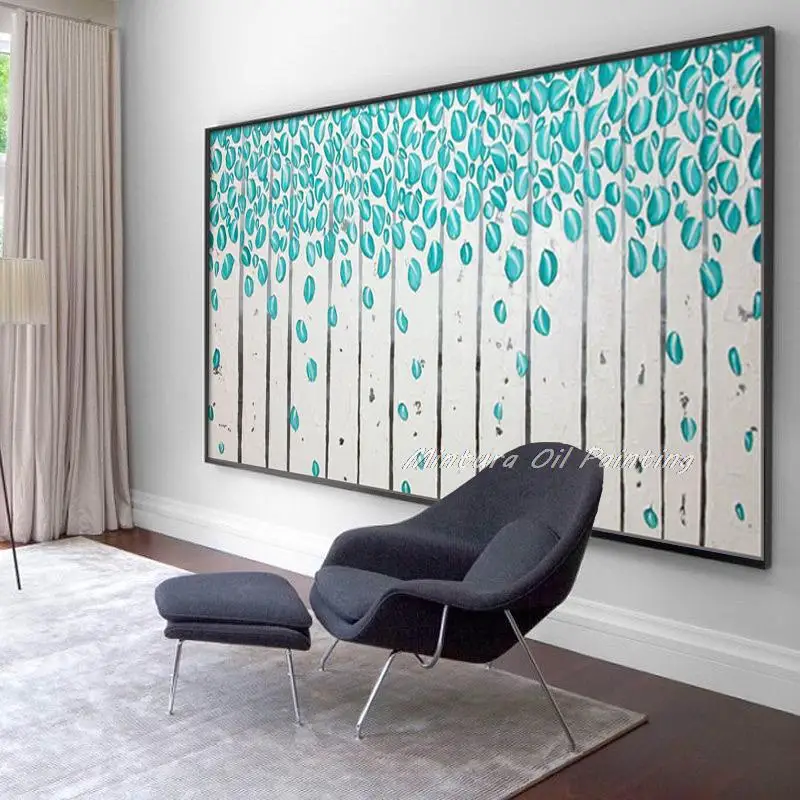 

Mintura Hand Painted Abstract Thick Tree Oil Painting On Canvas Handmade Wall Art Picture For Living Room Home Office Decoration