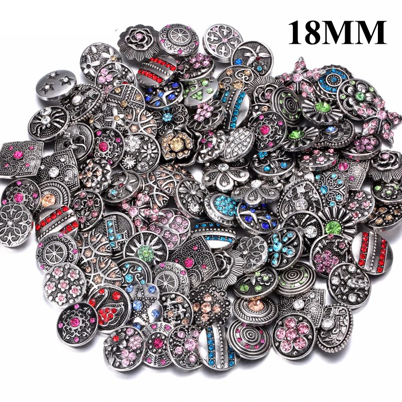 20 шт./лот ювелирное изделие 18 мм различные стили металлические кнопки