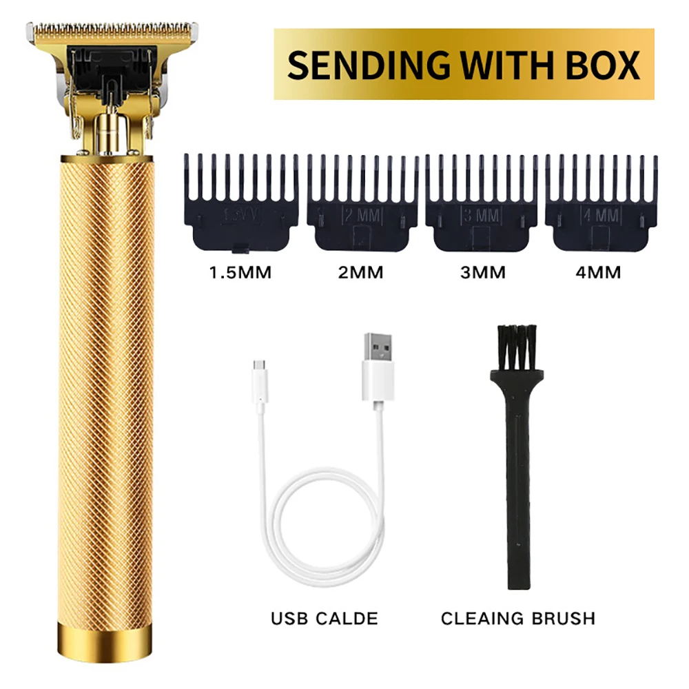 

Hair Clippers For Men Cordless Rechargeable Hair Trimmer Machine Metal Body Cutting Grooming Beard Shaver For Barbershop
