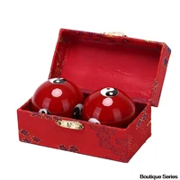 chinese yin yang health balls relieve mental stress meditation red massage tools hand balls