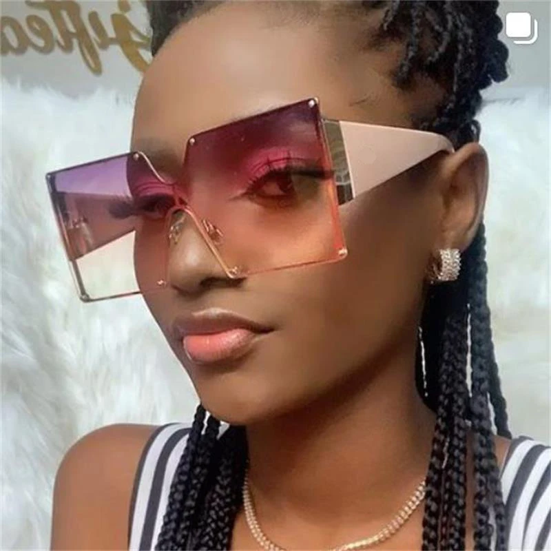 Солнцезащитные очки UV400 для мужчин и женщин модные квадратные темные большого