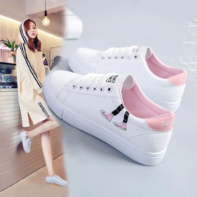 

2021 Small White Shoes Women's Spring And Autumn Women's Shoes Full Match Low Top Breathable Flat Casual Net Red Light Bulk Shoe