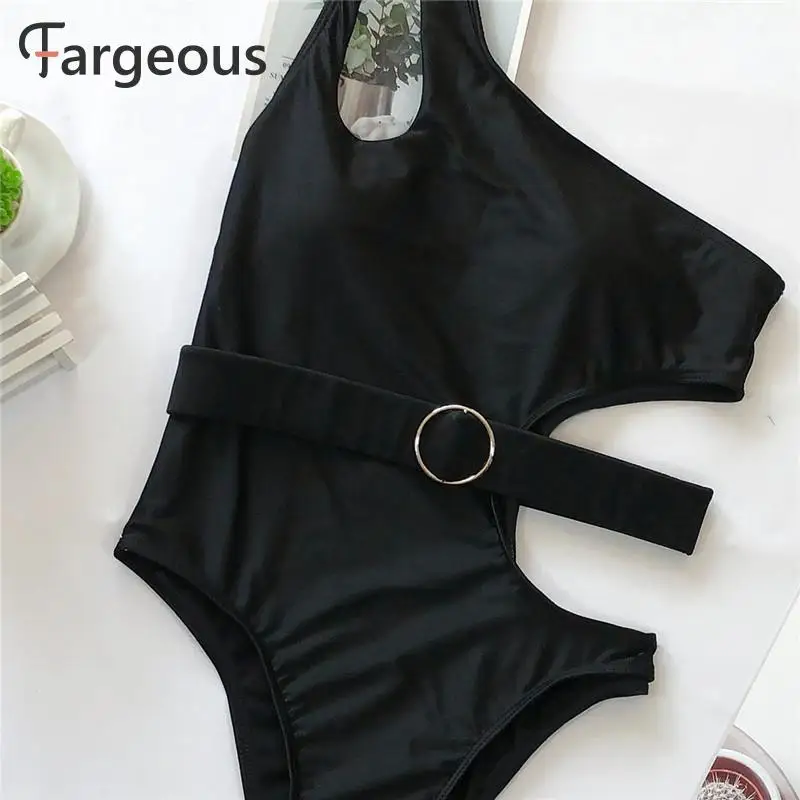 Fargeous Черный выдалбливают комплект из 1 предмета Для женщин пляжное сексуальное