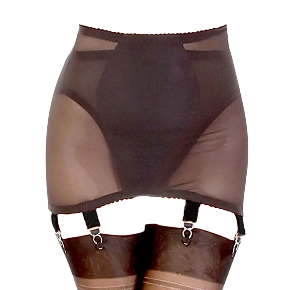 

Vintage Retro High Waist Garter Belt Mesh Suspender Belt 6 Straps Garter Belt for Thong Stocking Femme Jarretire