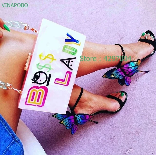 

2021 новый дизайн, женские сандалии высокого качества, изысканные красивые туфли в виде крыльев, женская обувь для банкета, классические туфл...