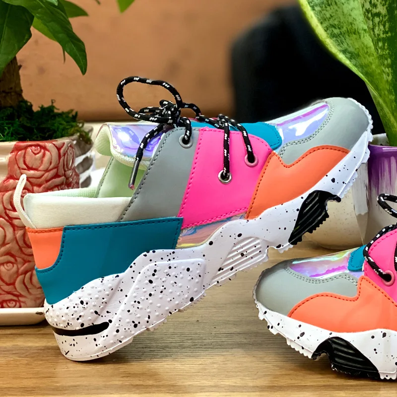 

Pop Slope Heel Platform Platform Casual Shoes Matching Shoes Nice Women's Shoes Summer Outdoor Sneakers Lace Up Multicolor