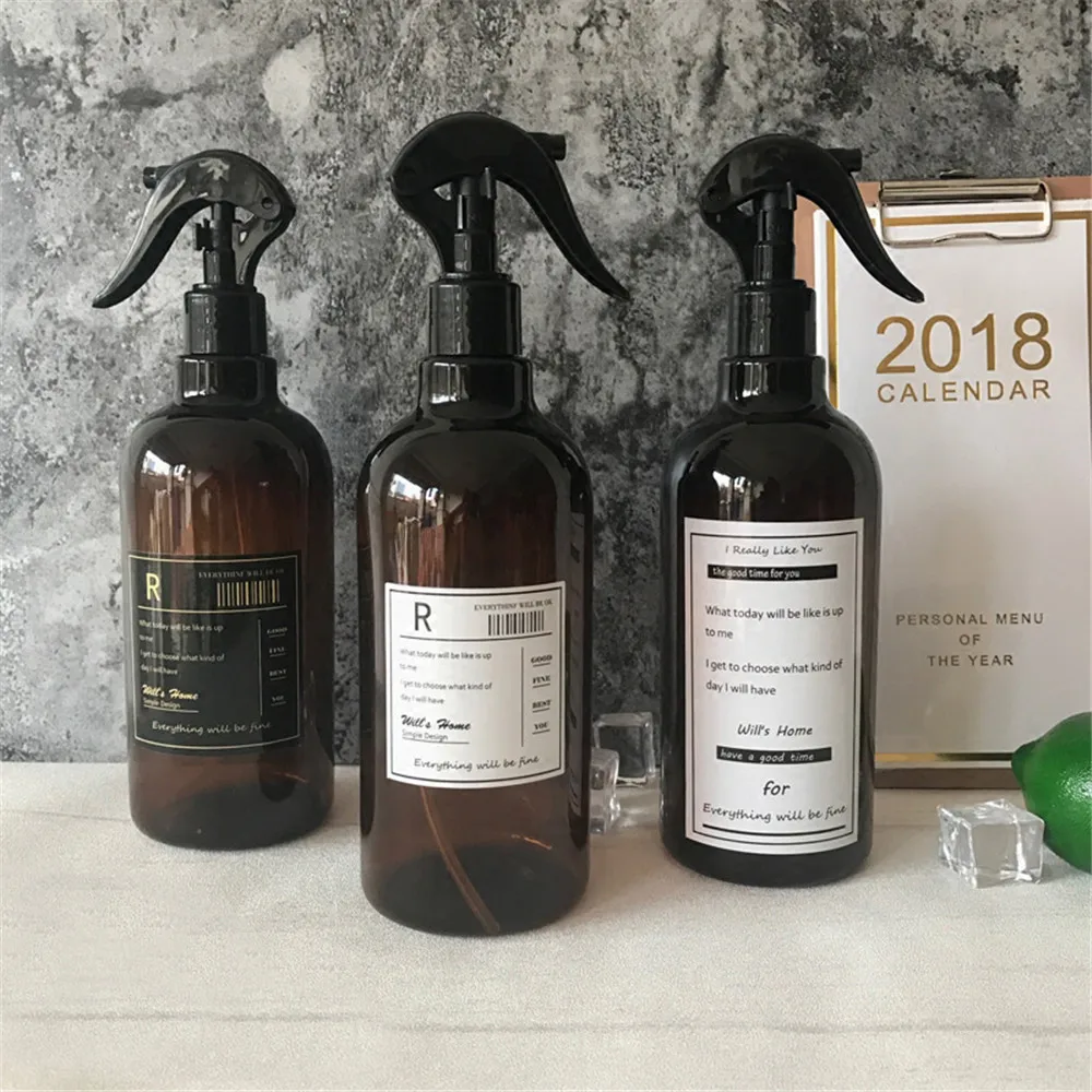 500 мл шикарная пластиковая бутылка для хранения шампуня с наклейкой