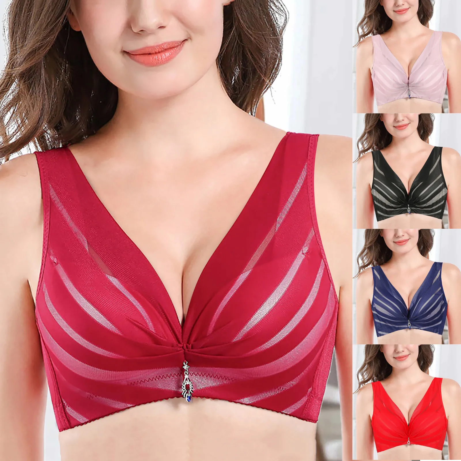 

5pcs Plus Size Bras Vest Tops without Bone Push Up Bras Women Underwear Tops One-Piece Seamless Sexy Bra ropa interior mujer