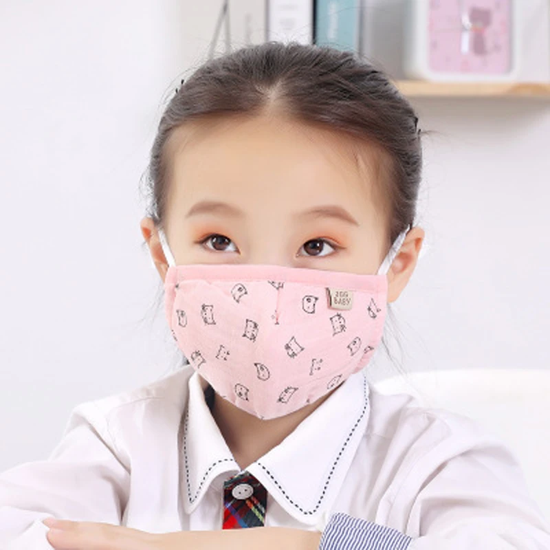 Детская маска для рта Foux из хлопчатобумажной пряжи многоразовая моющаяся милая