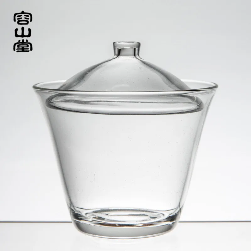 

RongShan hall tureen large more transparent heat-resistant glass hand Japanese three tea bowl of kung fu tea set