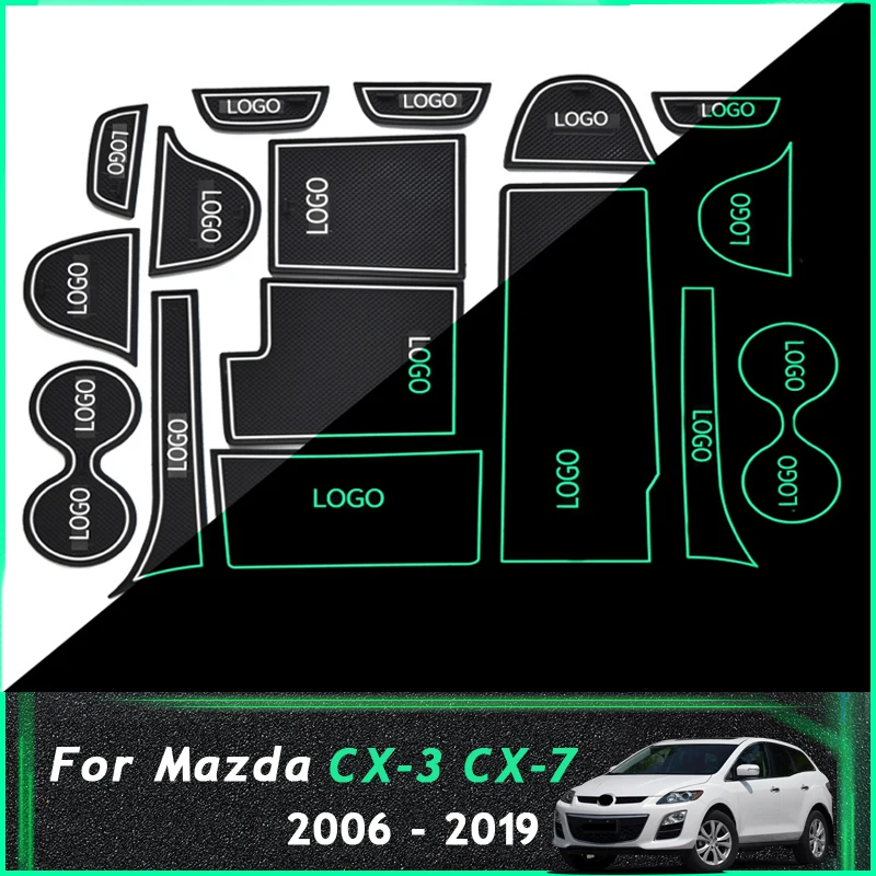 Накладки на двери для Mazda коврики дверей салона автомобиля Нескользящие красного