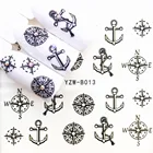 1 шт. череп Хэллоуин завод наклейка на ногти водная наклейки для женщин белое платье с цветочным рисунком, с рисунком бабочки и наклейками, которые переводятся на ногти, с помощью художественное оформление m3b8v4