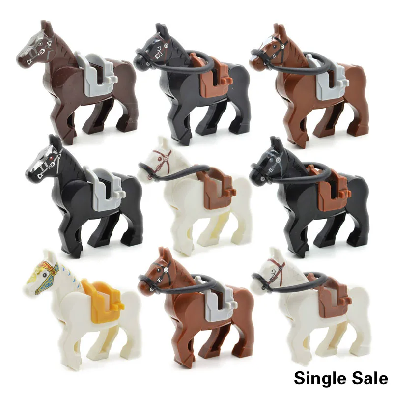 1 WW2 конструктор Военные лошади с седлом кубики MOC часть военные аксессуары