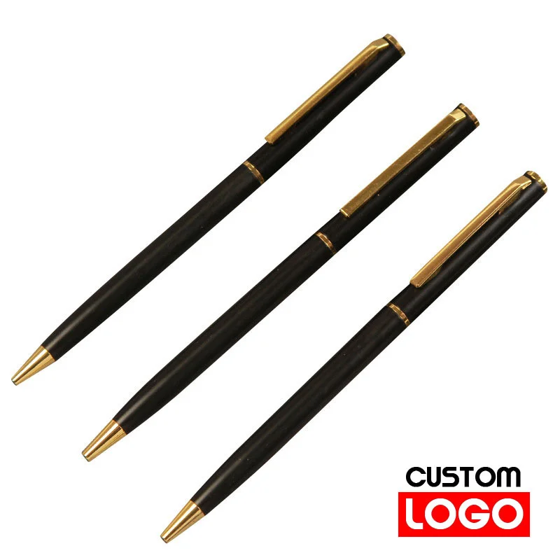 

Business Metal BallPen DIY Custom LOGO Engraving Text Signature Pen Gift Advertising Pen School Office Stationery Wholesale