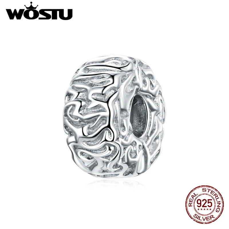 

WOSTU 925 стерлингового серебра браслеты с подвесками складной серебро пряжки шарик кулон в форме оригинальный для браслетов и ожерелий DIY, ины...