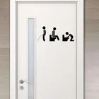 Туалетная наклейка смешная человек WC стикер съемный дверь ванной стикер для ванной комнаты Настенная Наклейка Арт Наклейка творческий DIY домашний декор