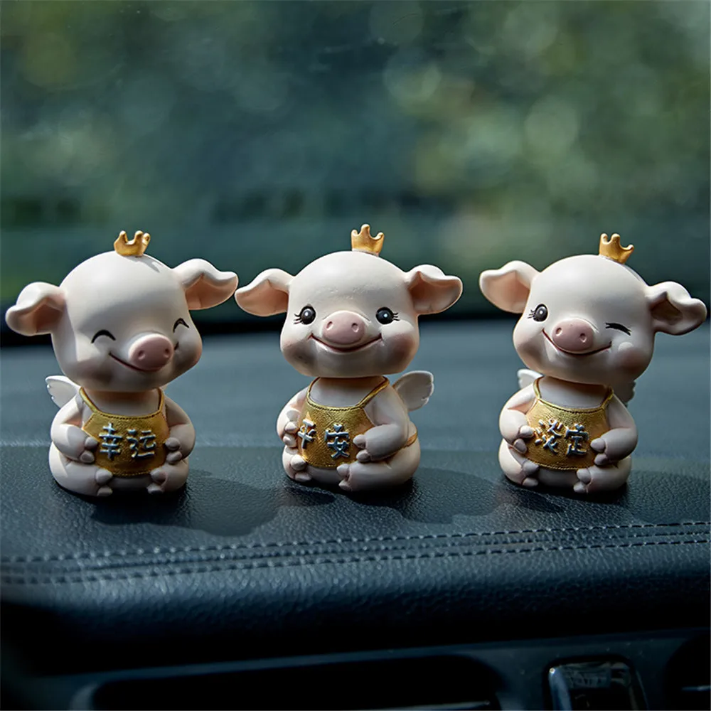 Креативный Автомобильный дисплей может полюбить сеть красная голова свинья