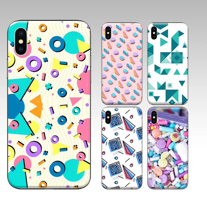 

2021Geometric Color Map Phone Case For iPhone 12 Mini 11 Pro Max X XR XS Max 7 8 6 6s Plus SE 2020 Silicone Bumper Cover