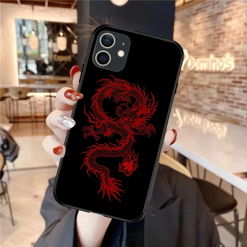 

Fashion Vintage Chinese Dragon Phone Case For iPhone 12 11 Pro XS Max X XR 6 6S 7 8 Plus SE 2020 12Pro 12Mini Silicone TPU Cover