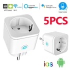 5 шт. удлинитель с европейской вилкой, умная розетка с Wi-Fi и умным домом Alexa, сетевой фильтр для умного дома, беспроводные электрические розетки, переключатели с таймером