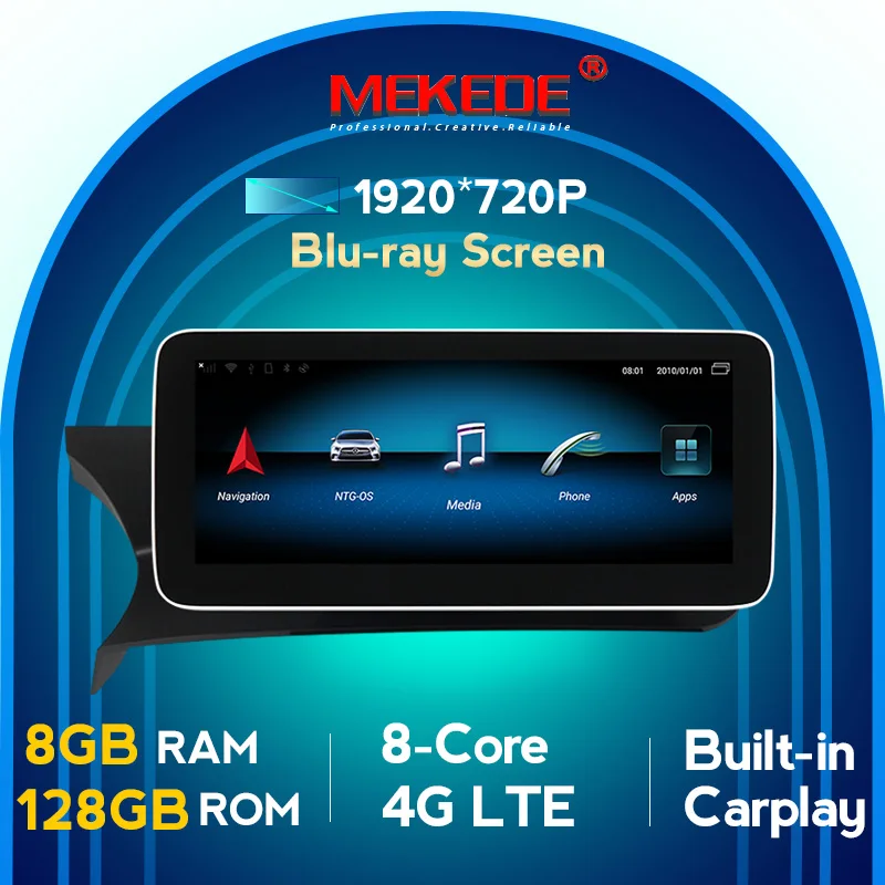 Автомобильный мультимедийный плеер Mekede 8 ГБ 128 GPS навигация для Mercedes Benz C Class W204 2011