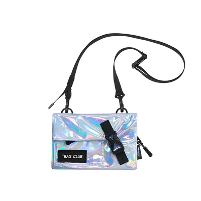 

Лазерная голограмма маленький мобильный телефон сумка шикарный преппи Harajuku конверт сумки