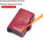 Короткий кошелек с rfid-картой, мужской и женский кошелек из лакированной змеиной кожи, черный волшебный двойной кошелек с застежкой, красный маленький умный кошелек в три сложения