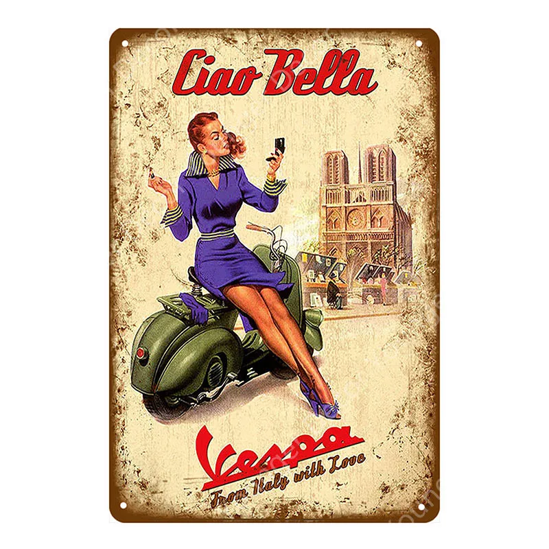 YD3166EI Винтаж ретро сексуальная леди Pin Up девушка живопись оловянные знаки металлический плакат стикер стены бар кофе дом клуб домашний декор YI-076 - Цвет: YD3166EI