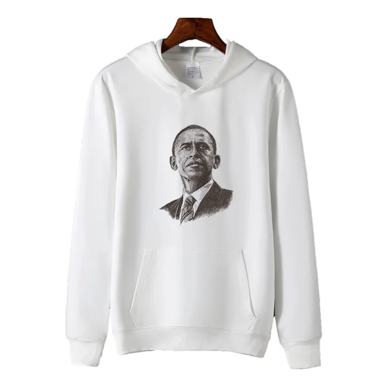 

Barack Obama Portrait Print Spring Autumn Sportswear Hoodie Women Gir Sportswear Hoodie Men Boy Clothes Sportswear Hoodie