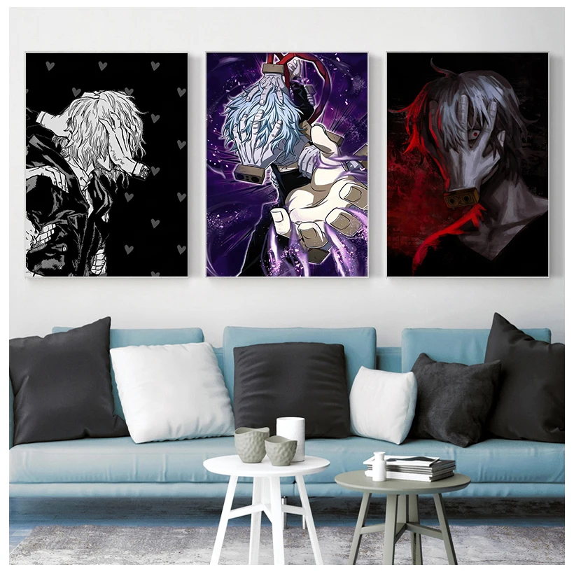 

Canvas Painting Nordic Poster My Hero Academia Tomura Shigaraki Cartoon Characters Modular Pictures Wall Art Home Decor Printing