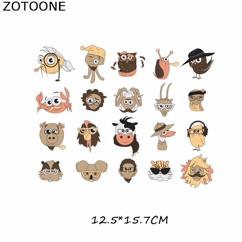 ZOTOONE, милый медведь, нашивки в форме животных, железные передачи для футболки, детский подарок, сделай сам, одежда, наклейки с милым дельфином - Цвет: 490