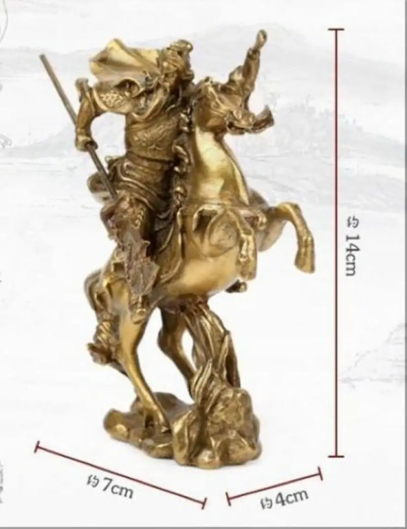 

In ancient China consummate hero guan gong guan yu ride a horse statue